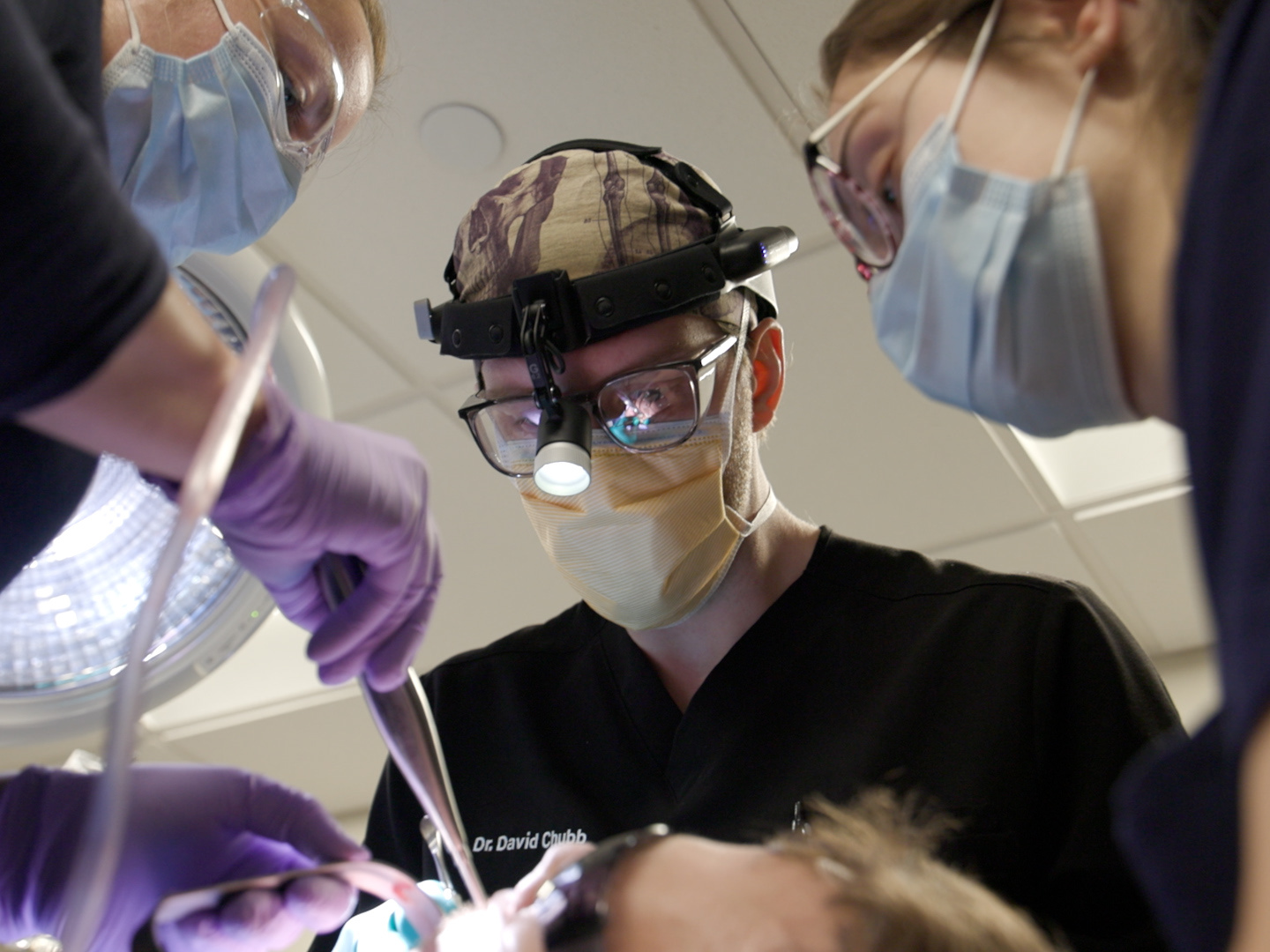 Dr. Chub and team during a surgical procedure.