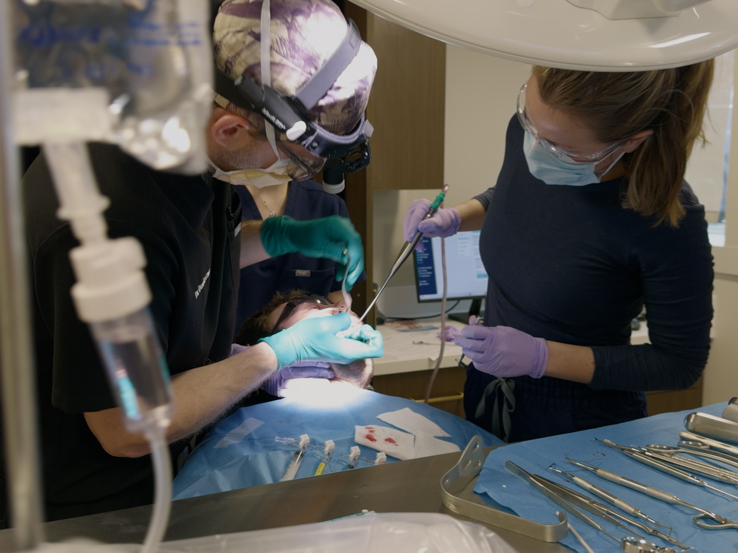 Dr. Chub and team during a surgical procedure.